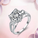 Anel Feminino Real Engagement Bfq 2018 Top Fashion 925 Sterling Rings Dazzling Ring Women's Vintage Style Princess Fine Jewelry