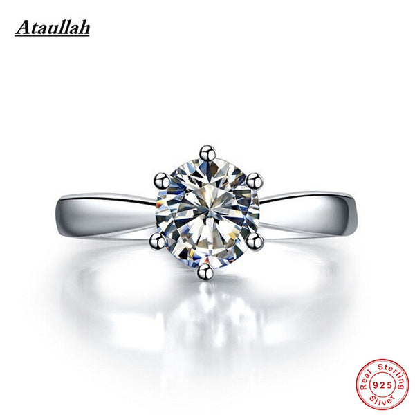 Ataullah 925 Sterling Silver Wedding Pt950 Rings 60Cent SONA Engagement Rings For Women Sterling Silver RWD001-1-1