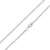 BAMOER Classic Basic Chain 100% 925 Sterling Silver Lobster Clasp Adjustable Necklace Chain Fashion Jewelry SCA009-45