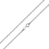 BAMOER Classic Basic Chain 100% 925 Sterling Silver Lobster Clasp Adjustable Necklace Chain Fashion Jewelry SCA009-45