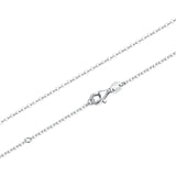 BAMOER Classic Basic Chain 100% 925 Sterling Silver Lobster Clasp Adjustable Necklace Chain Fashion Jewelry SCA009-45