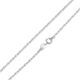 BAMOER Classic Basic Chain 100% 925 Sterling Silver Lobster Clasp Adjustable Necklace Chain Fashion Jewelry SCA009-45