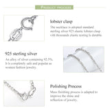 BAMOER Classic Basic Chain 100% 925 Sterling Silver Lobster Clasp Adjustable Necklace Chain Fashion Jewelry SCA009-45