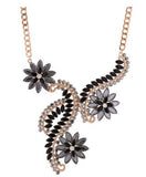 Big Maxi Statement Necklace for Women 2017 Rhinestone Necklace Flowers Collar Chokers Necklace luxury Bijoux jewellry