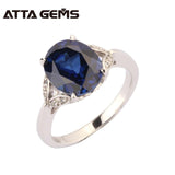 Blue Sapphire Sterling Silver Ring For Women Party And Wedding 5 Carats Sapphire Fashion Design Top Quality Sapphire Ring