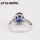 Blue Sapphire Sterling Silver Ring For Women Party And Wedding 5 Carats Sapphire Fashion Design Top Quality Sapphire Ring