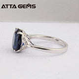 Blue Sapphire Sterling Silver Ring For Women Party And Wedding 5 Carats Sapphire Fashion Design Top Quality Sapphire Ring