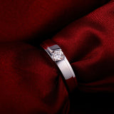 Certified Real Diamond Engagement Rings 0.20ct Diamond Platinum Diamond Solitaire Jewelry For Men And Women WU141