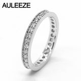 Classic Natural Real Diamond Lovers Ring Solid 18K 750 White Gold Rings For Couple Diamond Wedding Band Anniversary Gift