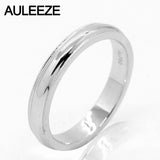 Classic Natural Real Diamond Lovers Ring Solid 18K 750 White Gold Rings For Couple Diamond Wedding Band Anniversary Gift