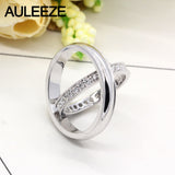 Classic Natural Real Diamond Lovers Ring Solid 18K 750 White Gold Rings For Couple Diamond Wedding Band Anniversary Gift