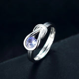 Curve Genuine Natural 2.9ct Blue Tanzanite 925 Sterling Silver Adjustable Ring