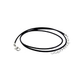 DIY Black Leather Chain Necklace Women Handmade Leather Cord Rope Necklace For Jewelry Making Accessories