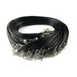 DIY Black Leather Chain Necklace Women Handmade Leather Cord Rope Necklace For Jewelry Making Accessories