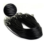 DIY Black Leather Chain Necklace Women Handmade Leather Cord Rope Necklace For Jewelry Making Accessories
