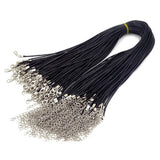 DIY Black Leather Chain Necklace Women Handmade Leather Cord Rope Necklace For Jewelry Making Accessories