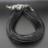 DIY Black Leather Chain Necklace Women Handmade Leather Cord Rope Necklace For Jewelry Making Accessories