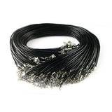 DIY Black Leather Chain Necklace Women Handmade Leather Cord Rope Necklace For Jewelry Making Accessories