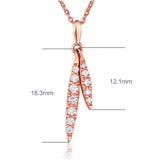 DOUBLE-R Genuine 18k Gold Necklace pendants Women Romantic Leave Diamond Wedding Jewelry Ladies Fine Jewelry CANL00277KA-3