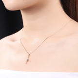 DOUBLE-R Genuine 18k Gold Necklace pendants Women Romantic Leave Diamond Wedding Jewelry Ladies Fine Jewelry CANL00277KA-3