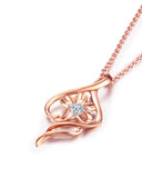 DOUBLE-R Hot Sale Diamond Pendants 18K Rose Gold Free Shipping Newest Fine Jewelry Pendant With Silver Necklace CAP01833A-3