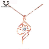 DOUBLE-R Hot Sale Diamond Pendants 18K Rose Gold Free Shipping Newest Fine Jewelry Pendant With Silver Necklace CAP01833A-3