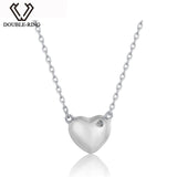 DOUBLE-R Necklace Women 0.01ct Diamond 925 Sterling Silver Pendant Necklaces Female Birthday Gift Diamond Jewelry Customized Box