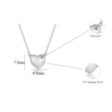 DOUBLE-R Necklace Women 0.01ct Diamond 925 Sterling Silver Pendant Necklaces Female Birthday Gift Diamond Jewelry Customized Box