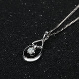 DOUYBLE-RING Hot Design Jewelry Water Drop Shape Diamond Pendant for Women 18K white Gold Fine Jewelry CAP01808A