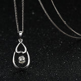 DOUYBLE-RING Hot Design Jewelry Water Drop Shape Diamond Pendant for Women 18K white Gold Fine Jewelry CAP01808A