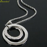 Diomedes Newest Necklace Women Long Chain Women Crystal Rhinestone Silver Plated Pendant Necklace Gift Accessories Sexy Chain