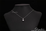 Double Fair OL Style Cubic Zirconia Chain Necklaces & Pendants Rose Gold Color Fashion Crystal Wedding Jewelry For Women DFN426