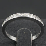 EDI 0.21cttw Natural Diamond Wedding Band For Women 9K Solid White Gold Wedding Engagement Ring Diamond Jewelry