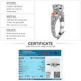 EDI 2ct Natural Topaz Gemstone Crystal 925 Sterling Silver Engagement Ring For Women Flower Bands Fine Jewelry