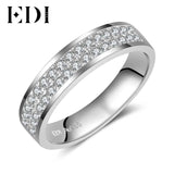 EDI Classic 0.32cttw Round Cut H/SI Natural Diamond Ring 14k 585 White Gold Band For Man Women Unisex Fine Jewelry