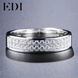 EDI Classic 0.32cttw Round Cut H/SI Natural Diamond Ring 14k 585 White Gold Band For Man Women Unisex Fine Jewelry