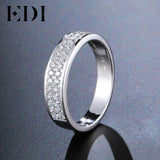 EDI Classic 0.32cttw Round Cut H/SI Natural Diamond Ring 14k 585 White Gold Band For Man Women Unisex Fine Jewelry