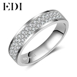 EDI Classic Pave Diamond Band For Man Women 14k 585 White Gold 0.32cttw Round Cut H/SI Natural Diamond Ring Unisex Fine Jewelry