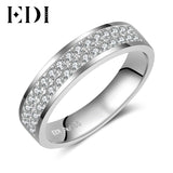 EDI Classic Pave Diamond Band For Man Women 14k 585 White Gold 0.32cttw Round Cut H/SI Natural Diamond Ring Unisex Fine Jewelry