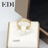 EDI European Countess 18K Yellow Gold Ring For Couple Noble Temperament Real Diamond Wedding Engagement Ring For Women Jewelry