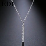 EDI Forever Classic 0.08cttw Natural Diamond H/SI Real 18k White Gold Pendant For Women Chain Necklace Fine Jewelry