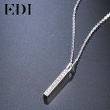 EDI Forever Classic 0.08cttw Natural Diamond H/SI Real 18k White Gold Pendant For Women Chain Necklace Fine Jewelry