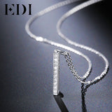 EDI Forever Classic 0.08cttw Natural Diamond H/SI Real 18k White Gold Pendant For Women Chain Necklace Fine Jewelry