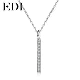 EDI Forever Classic 0.08cttw Natural Diamond H/SI Real 18k White Gold Pendant For Women Chain Necklace Fine Jewelry