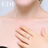 EDI Genuine 0.1CT Round Cut Natural Diamond Real 14k Yellow Gold Wedding Engagement Ring For Women Jewelry