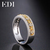 EDI Trendy Butterfly Natural Diamond Wedding Bands 14K Two-tone Gold Engagement Ring For Women Jewelry