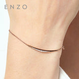 ENZO Fascinating of Milano Collections Diamond15PC 0.07CT 18K Rose Gold Bracelet All-match Fashion Bracelets Woman Jewelry