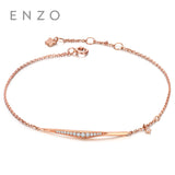 ENZO Fascinating of Milano Collections Diamond15PC 0.07CT 18K Rose Gold Bracelet All-match Fashion Bracelets Woman Jewelry