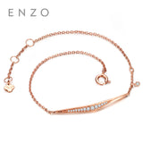 ENZO Fascinating of Milano Collections Diamond15PC 0.07CT 18K Rose Gold Bracelet All-match Fashion Bracelets Woman Jewelry