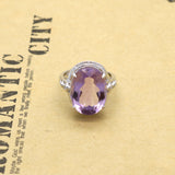 Exaggeration Big Gemstone 10ct Cut Purple Amethyst Rings For Women 925 Sterling Silver Ring Fine Jewelry Wedding Engagement Ring